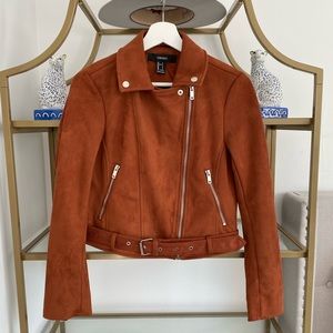 Forever21 Faux Suede Western Moto Jacket